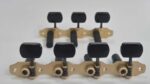 Tarraxa Violão Rubner 150-100 7 Cordas Latão Fosca Pegas Pretas Retangulares