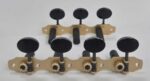 Tarraxa Violão Rubner 150-100 7 Cordas Latão Fosca Pegas Pretas Ovais