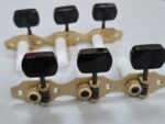 Tarraxa Violão Rubner 150-100s 6 Cordas Latão Fosca Pegas Pretas Retangulares - Imagem 2