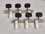 Tarraxa violão Rubner 150-200s 6 Cordas Niquelada Fosca Pegas Pretas Retangulares - Imagem 3