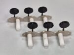 Tarraxa violão Rubner 150-200s 6 Cordas Niquelada Fosca Pegas Pretas Ovais - Imagem 2