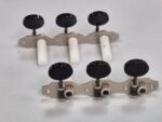 Tarraxa violão Rubner 150-200s 6 Cordas Niquelada Fosca Pegas Pretas Ovais - Imagem 4