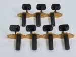 Tarraxa Violão Rubner 150-100 7 Cordas Latão Polida Pegas Pretas Retangulares - Imagem 3