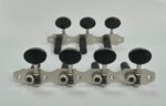 Tarraxa Violão Rubner 150-100 7 Cordas Niquelada Fosca Pegas Pretas Ovais